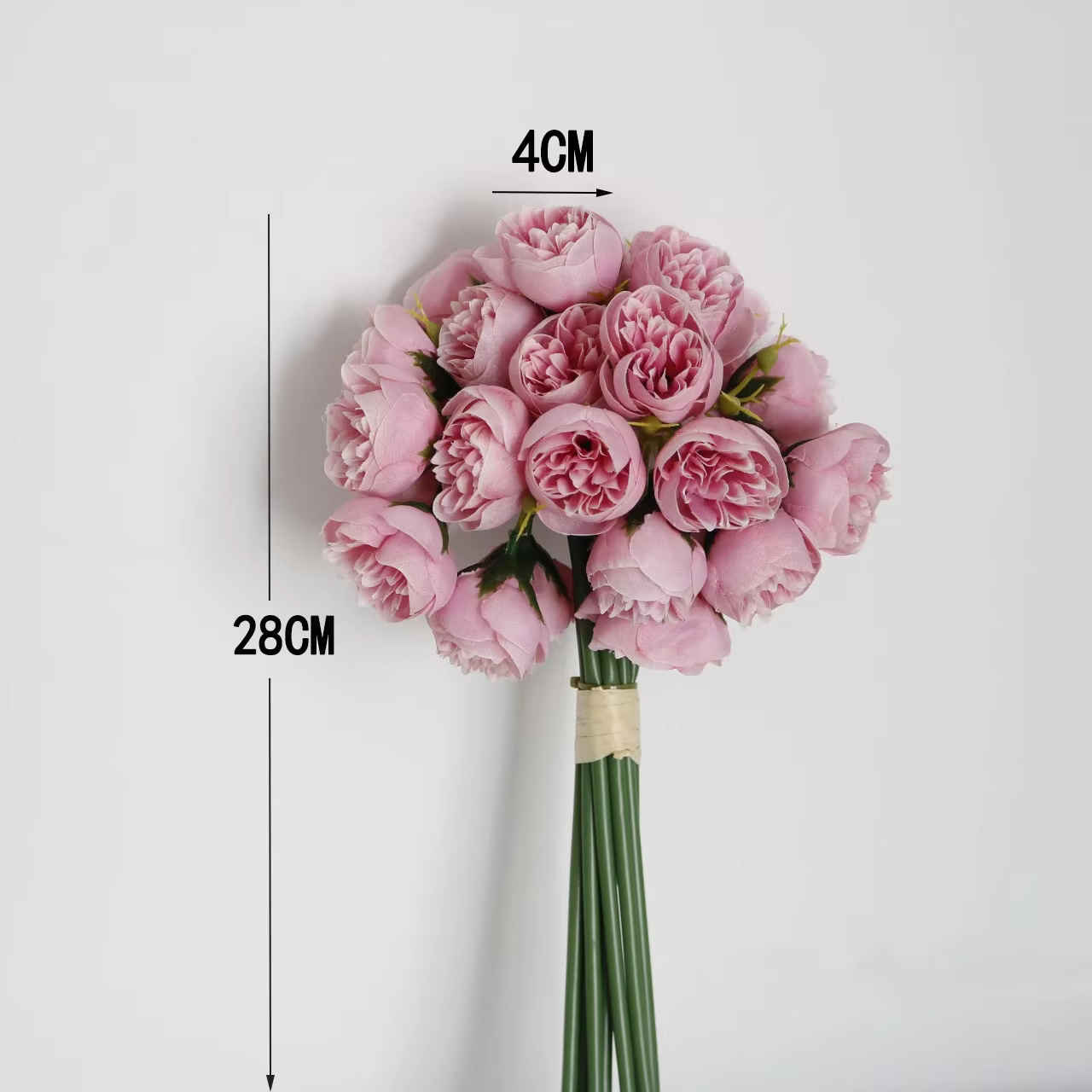 27 têtes Rose pivoine fleurs artificielles Bouquet de soie Roses fausse fleur pour Vase de Table organiser