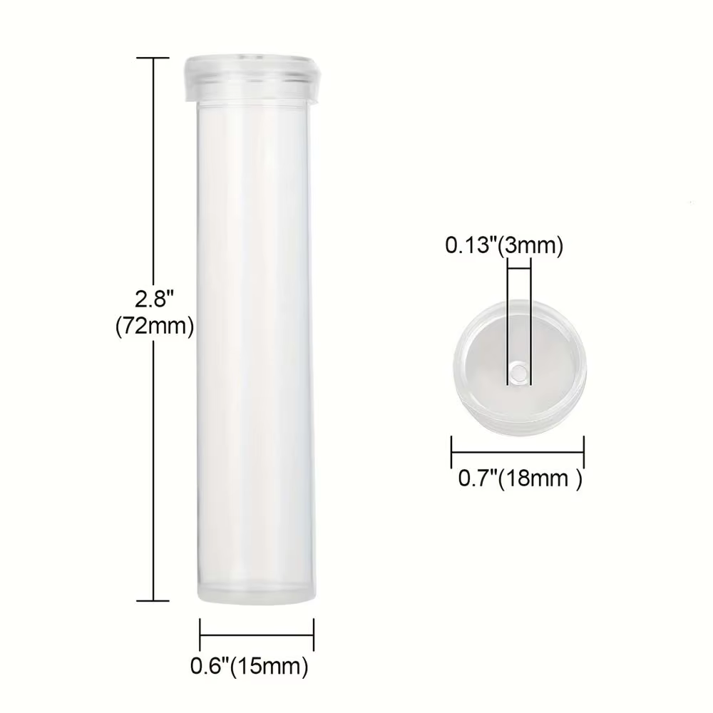 Tubes d'eau de fleurs en plastique de 2.8 pouces