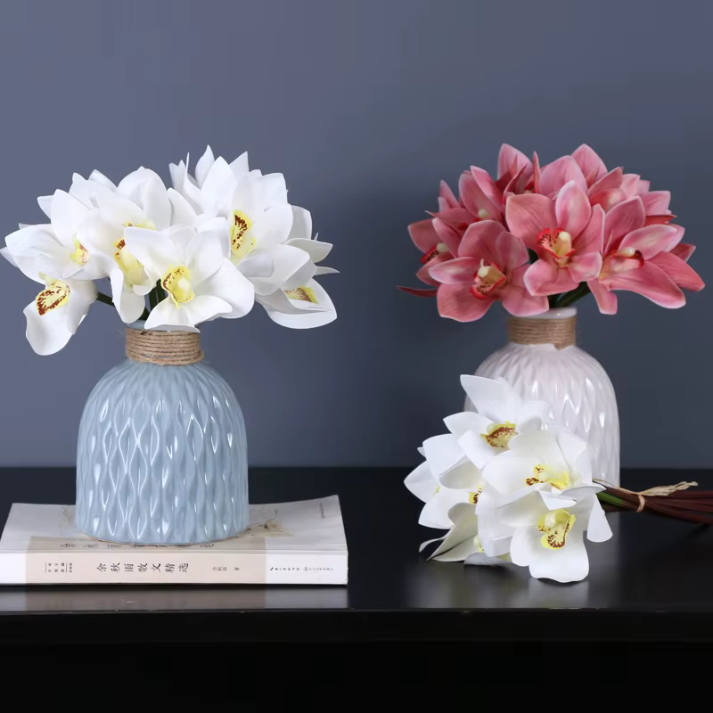 Bouquet de Cymbidium artificiel en Latex