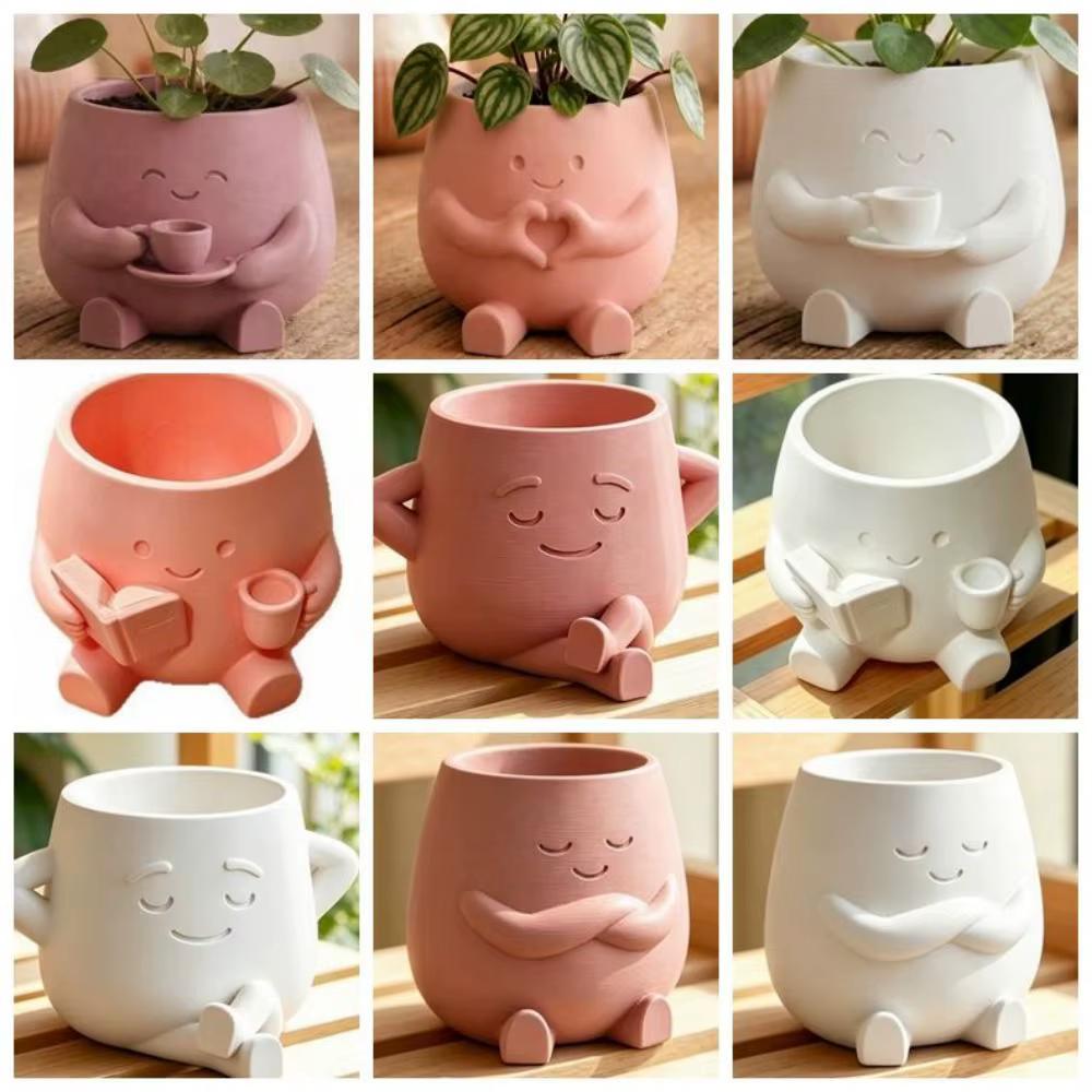 Mini pot de fleurs paysager imprimé en 3D