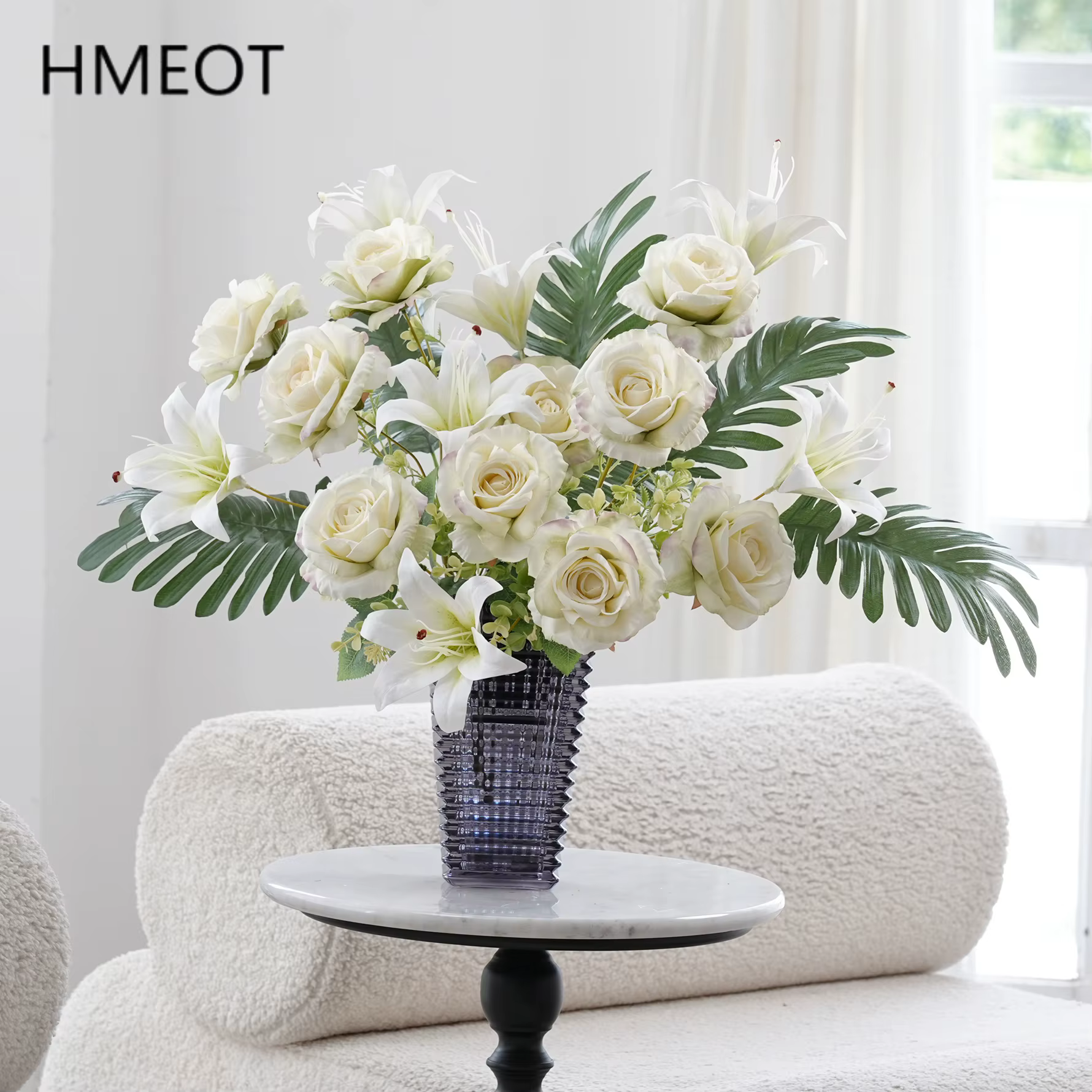 H2025 Bouquet de fleurs artificielles en soie de 1