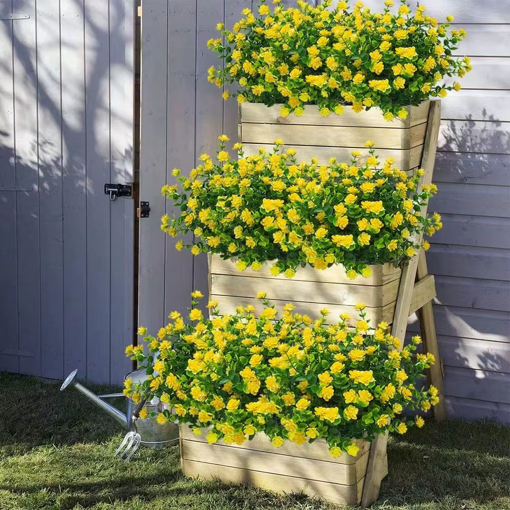 1 paquet de fleurs artificielles d'extérieur résistantes aux UV