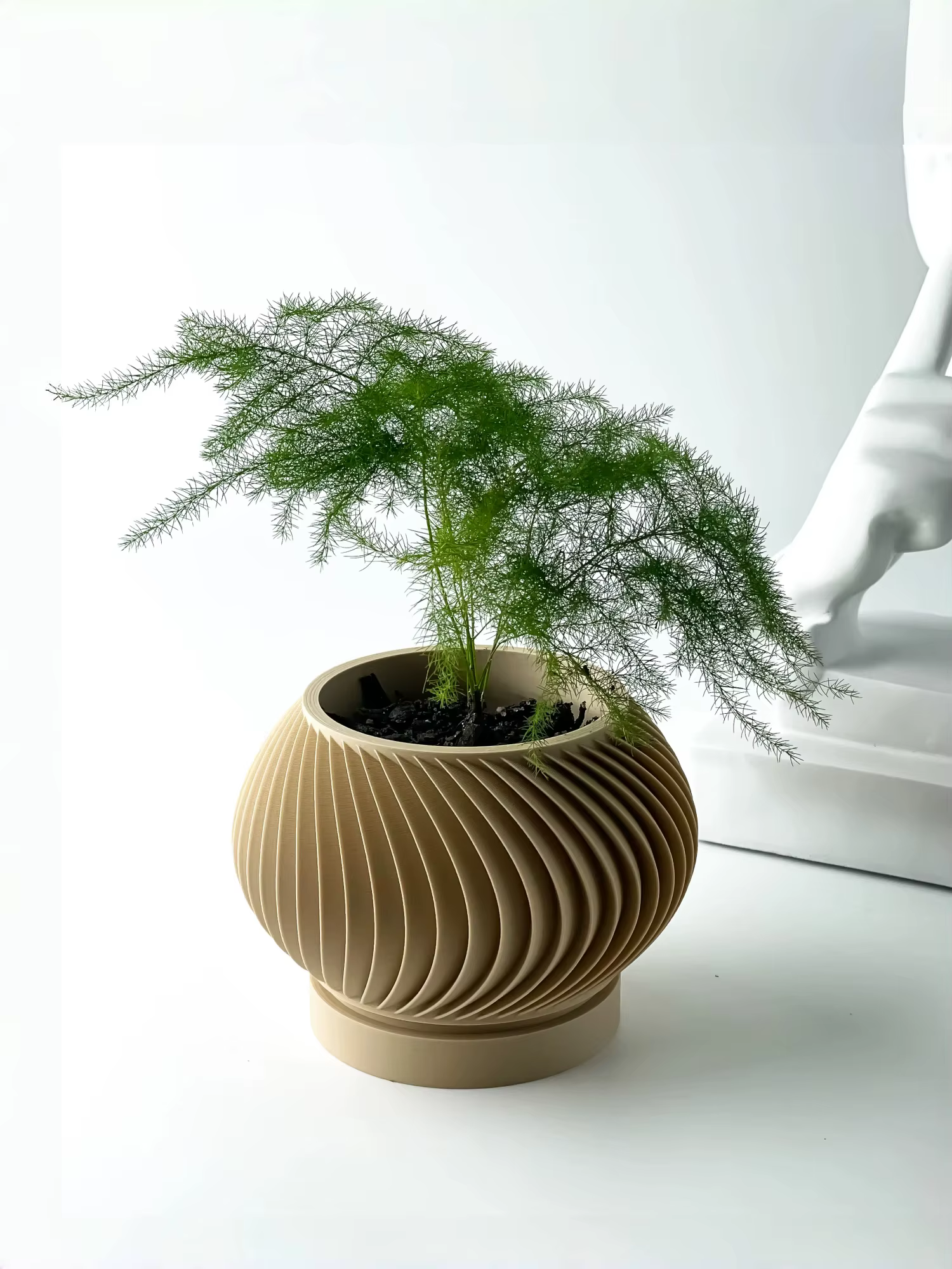 Pot à plantes moderne et minimaliste imprimé en 3D - Pot à fleurs biodégradable pour la décoration d'intérieur