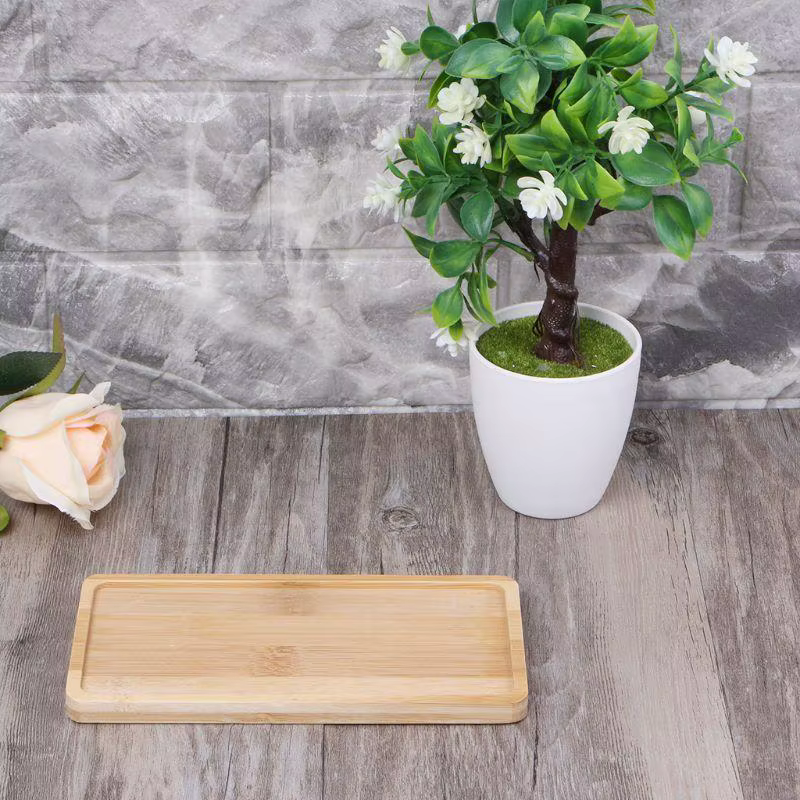 E8BD Bamboo Flower Pot Plante Plant
