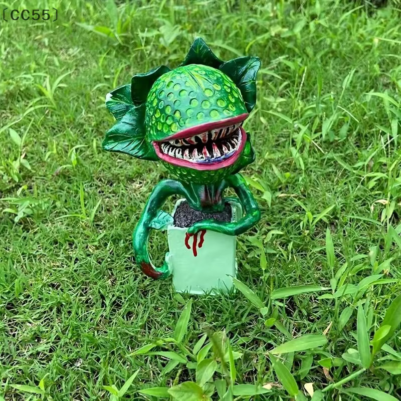 MaveraCC55、21 pièce Halloween horreur décoration cannibale fleur résine ornement jardin carnivore plante artisanat