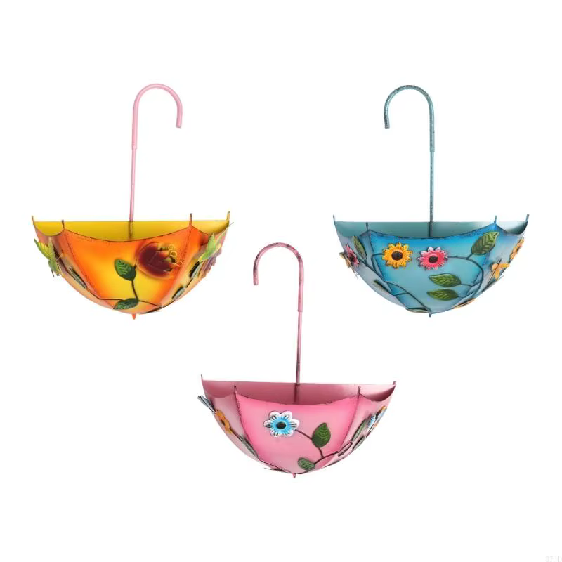 Conteneur fleurs suspendu en métal élégant