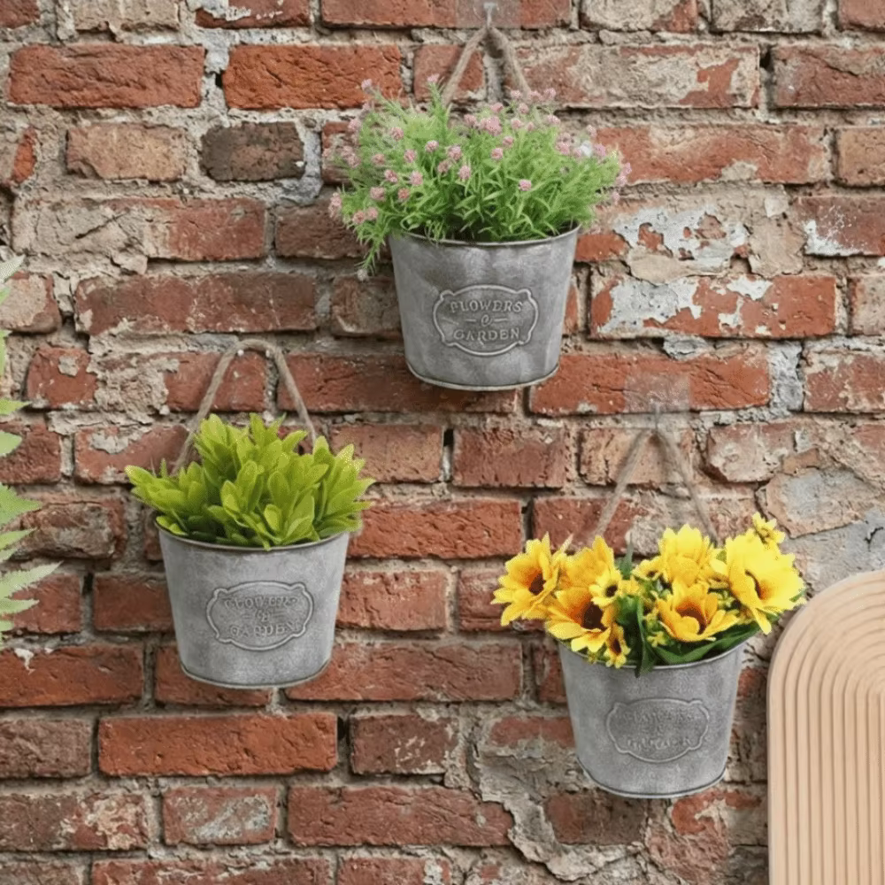 Pot de fleurs suspendu vintage pratique