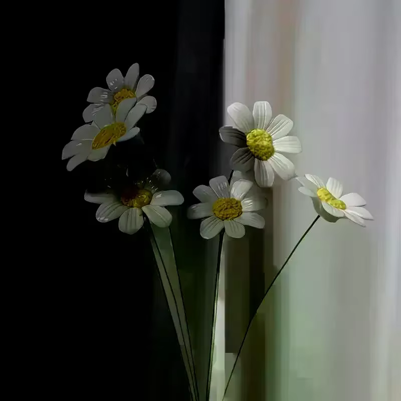 6/8/10 pièces de fleurs de marguerite en céramique