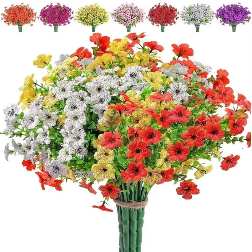 1pc Fleurs Artificielles Plante Eucalyptus Violet Couronne De Mariage Décor Maison Extérieure jardin cour Bonsaï Festival partie Boîte de Bricolage