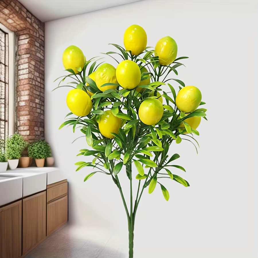 Branche de citron artificielle très réaliste