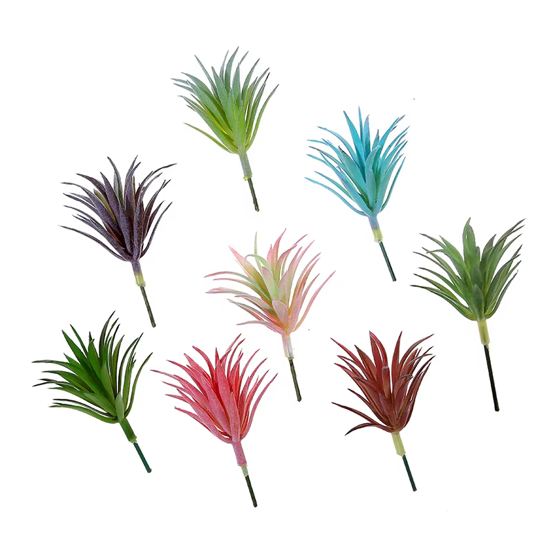 Plantes succulentes artificielles floquées