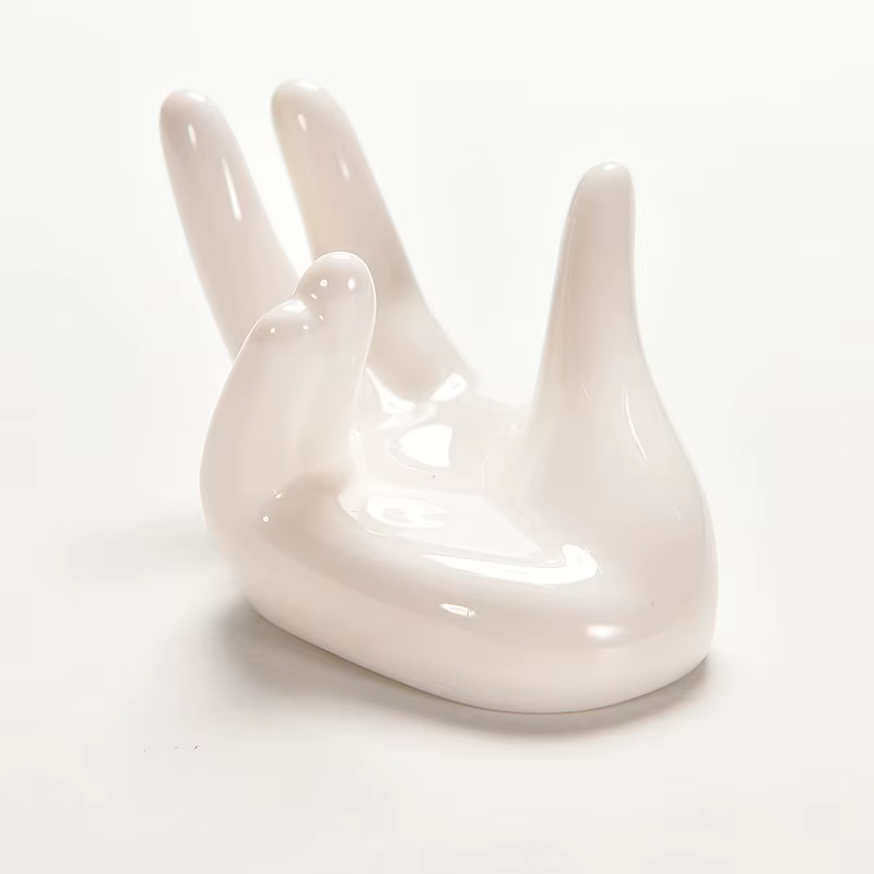 Plante à Air en céramique et porcelaine blanche