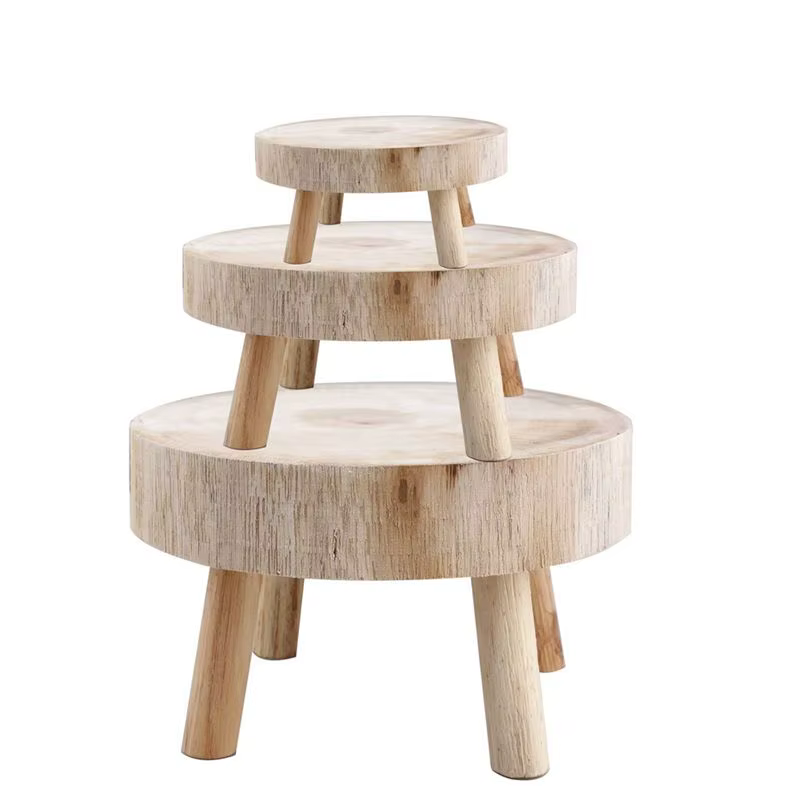 Tendance chaude-Mini tabouret en bois présentoir plante support décoratif