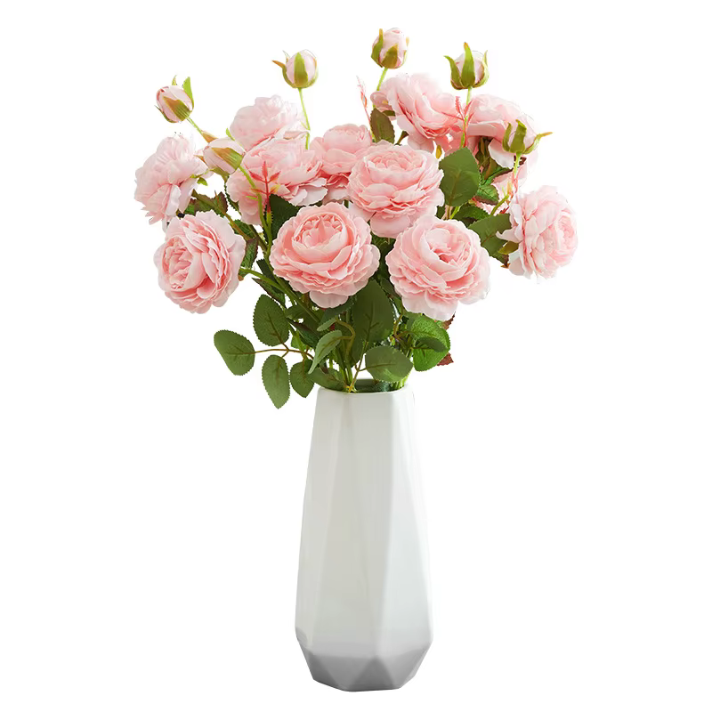 InjRose-Bouquet de Fleurs Artificielles Roses