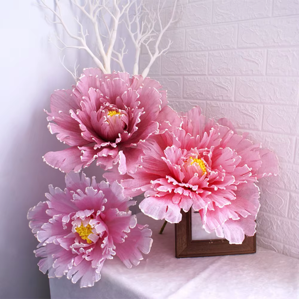 Grande fleur de pivoine artificielle tridimensionnelle pour la décoration de la maison