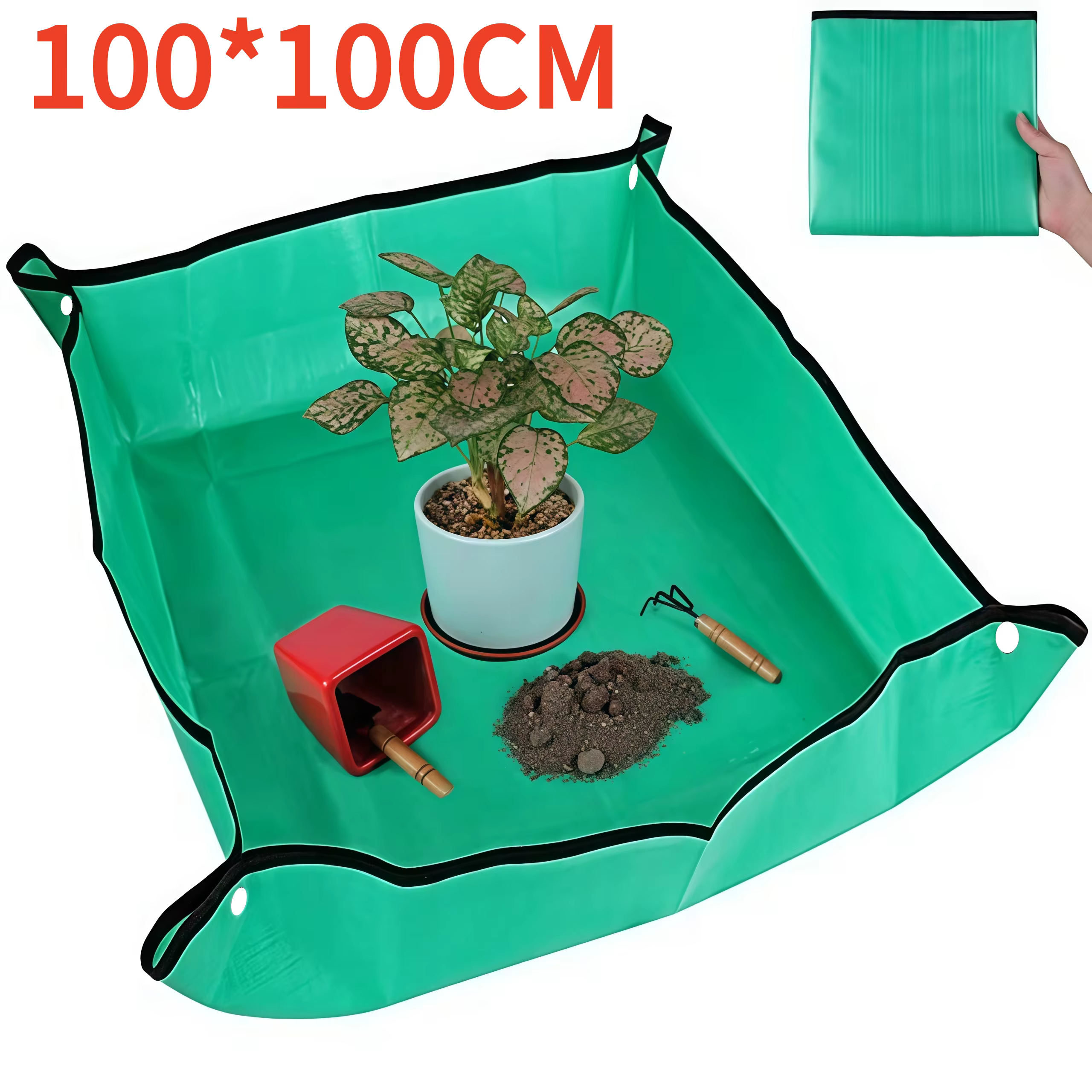 Tapis de repotage pliable et imperméable pour plantes