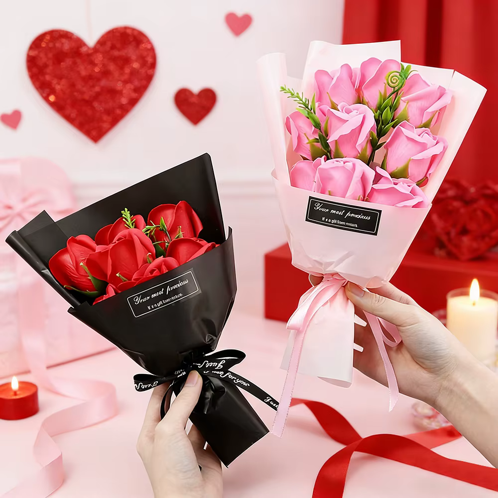 Bouquet de roses artificielles