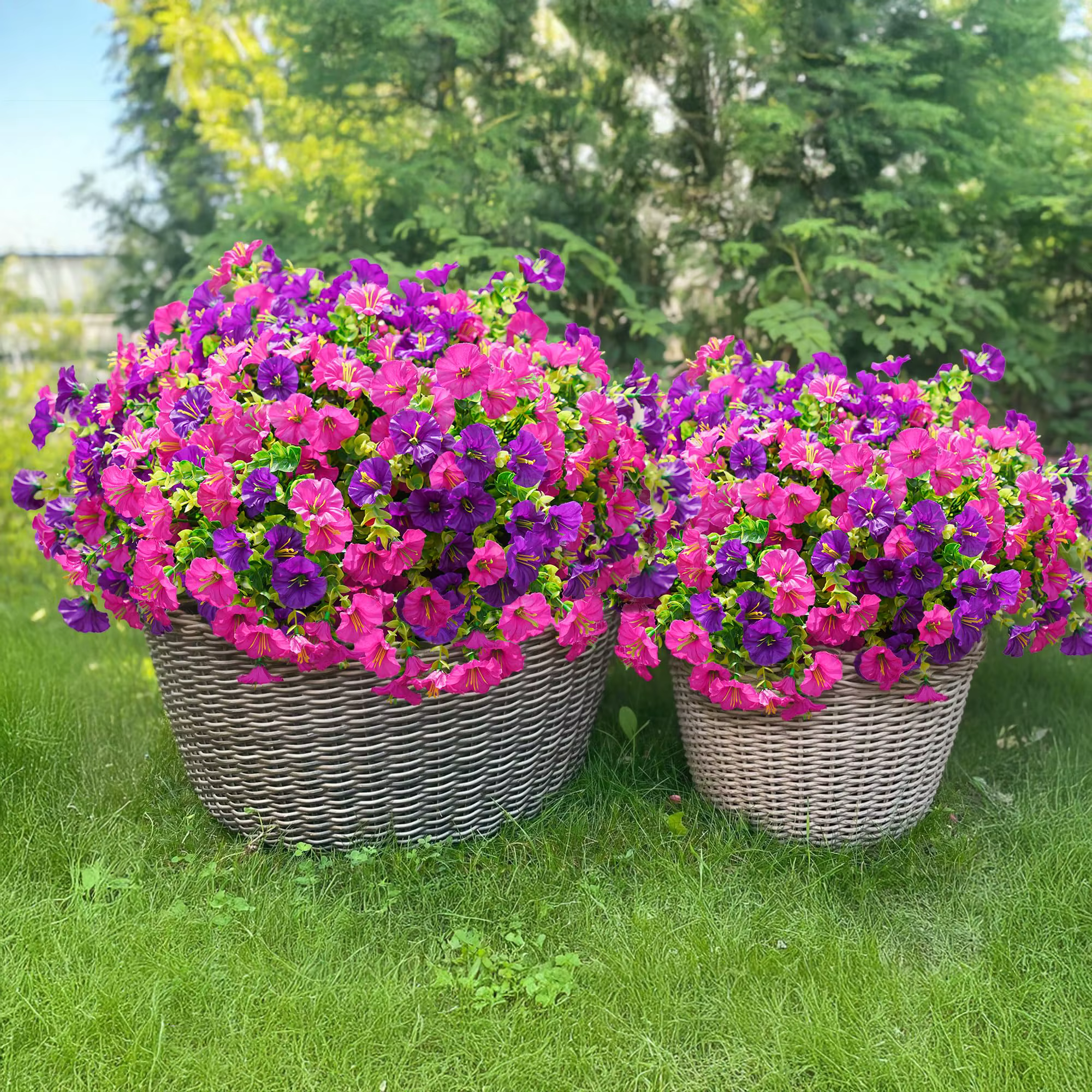 Fleurs artificielles pour décoration extérieure
