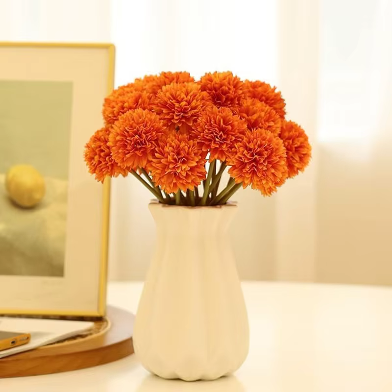 2/4 pièces automne fleurs artificielles décor soie marguerite Bouquet artificiel pour la maison