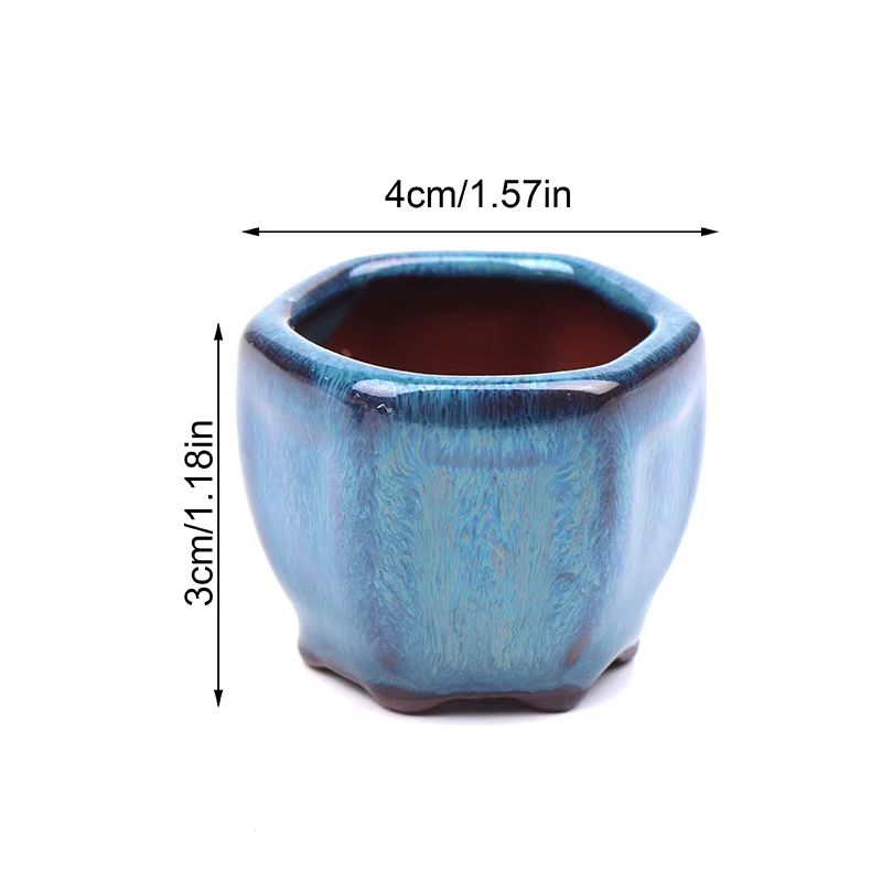 Mini Pots de plantes Pot de fleur avec trous jardin Style chinois bonsaï Pot de fleurs violet sable artisanat plante Pot planteur décoration de la maison