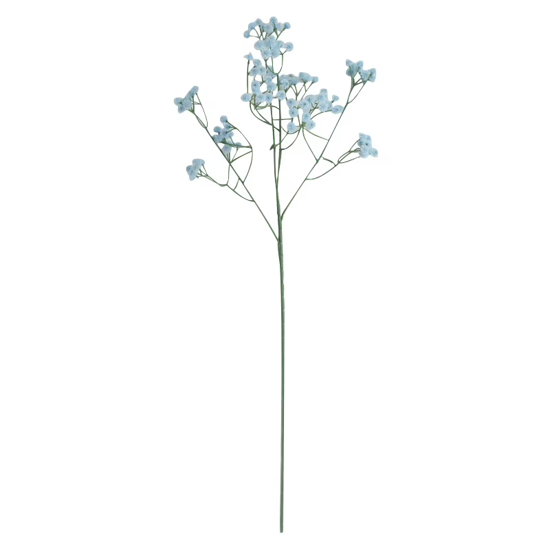Fleurs artificielles gypsophile bon marché en plastique blanc rose bleu