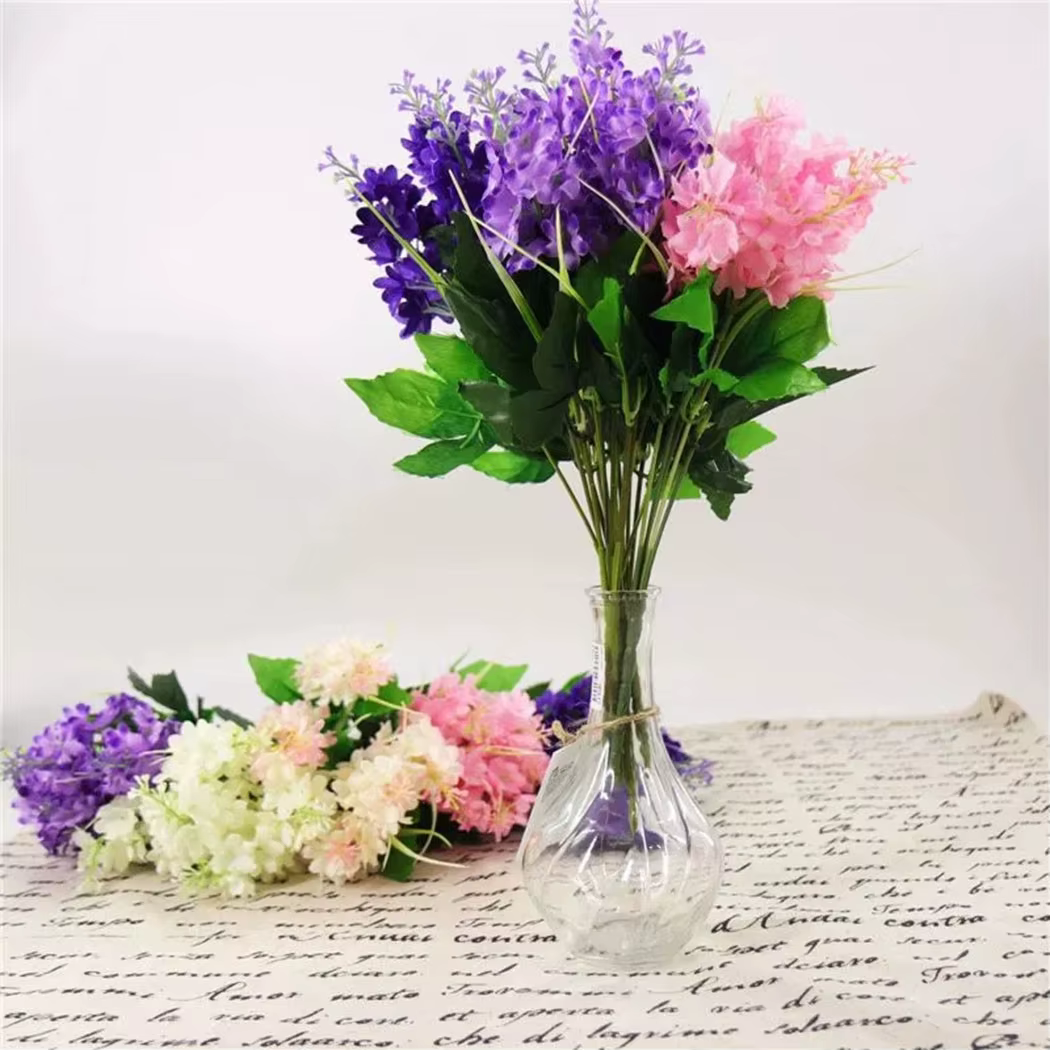 Fausses fleurs décoratives en jacinthe avec Branches pliables pour décorations de bureau