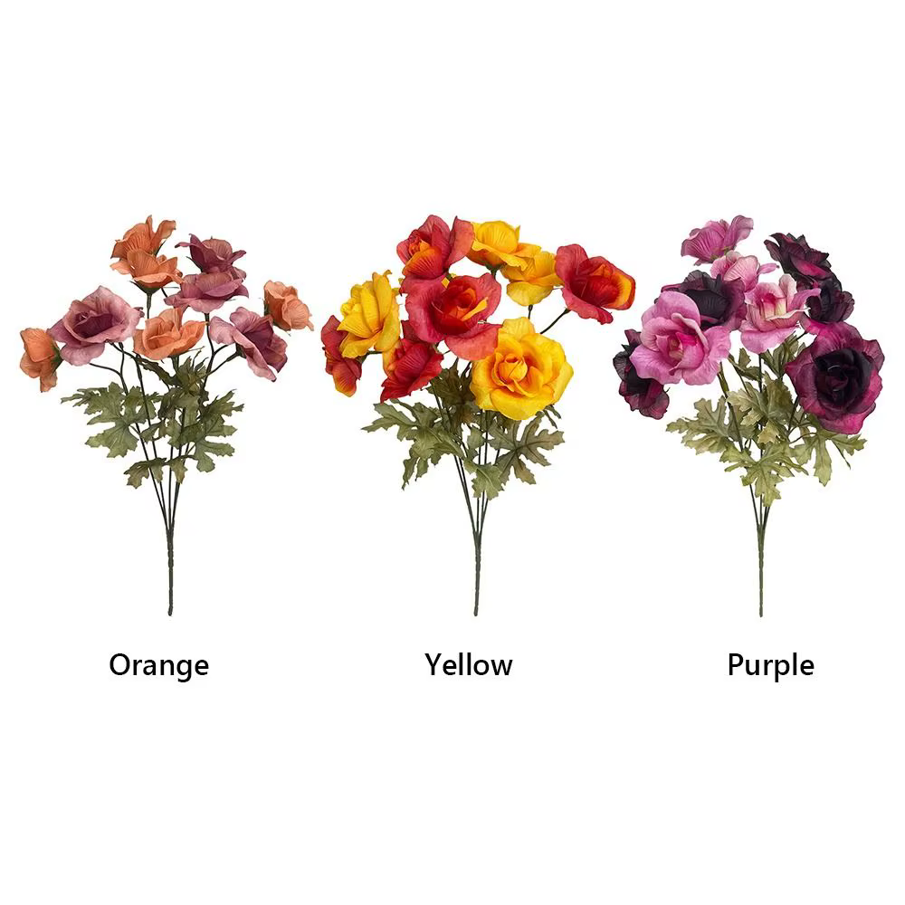 Arrangement floral de roses artificielles multicolores