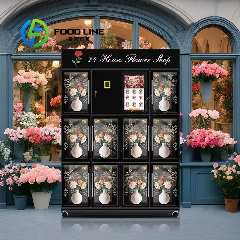 Distributeur automatique combiné de fleurs numériques fraîches, auto-Service, avec pièce de monnaie, Code QR, système de paiement de jetons, fonction SDK, Stock disponible