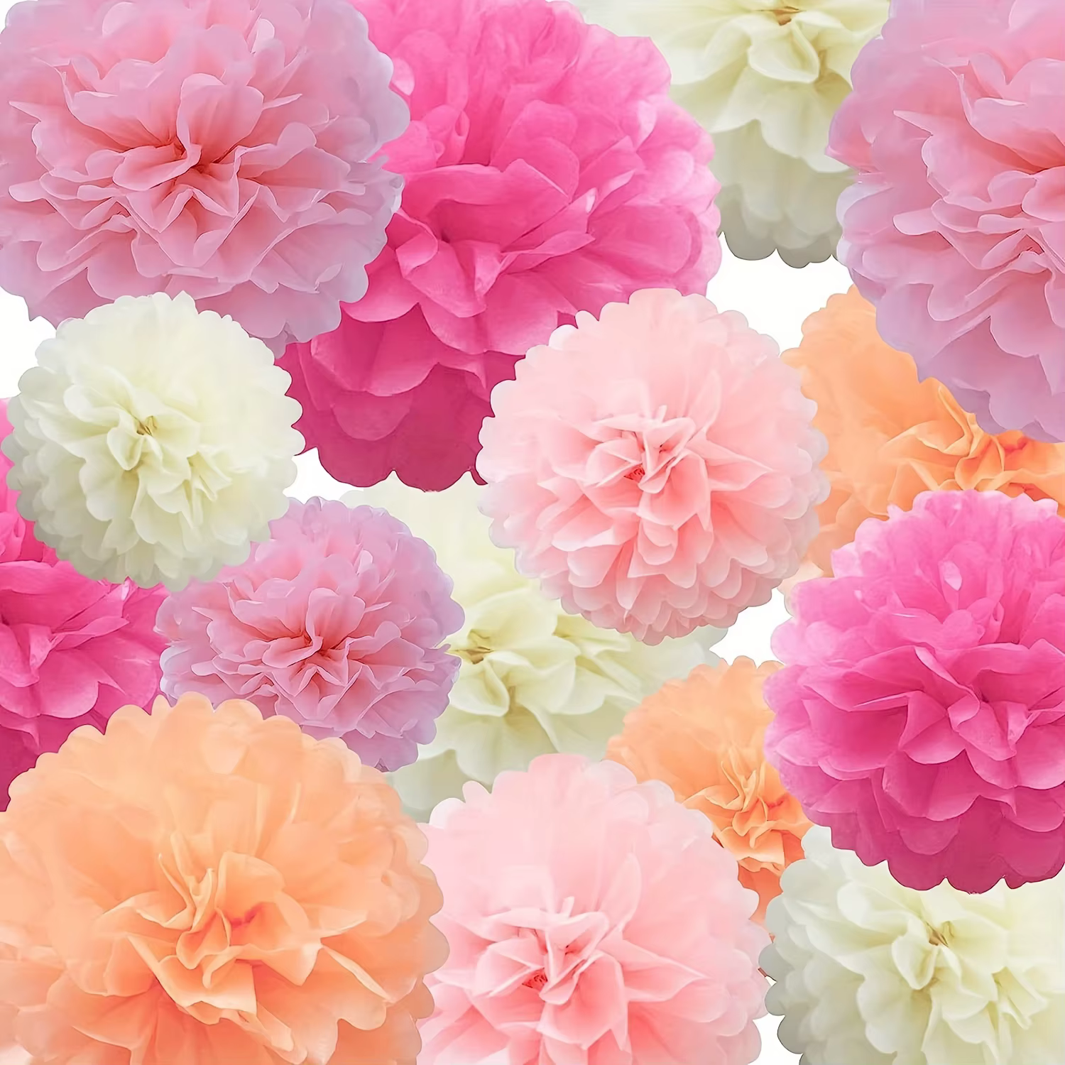 Boules de fleurs en papier festives